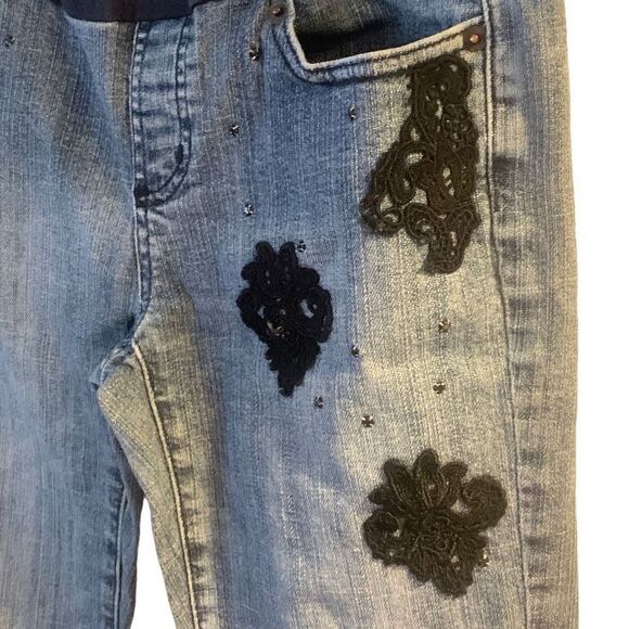 Pre Owned Womens American Star Maternity Jeans Sz Small Casual Comfort Hippie - Picture 8 of 14